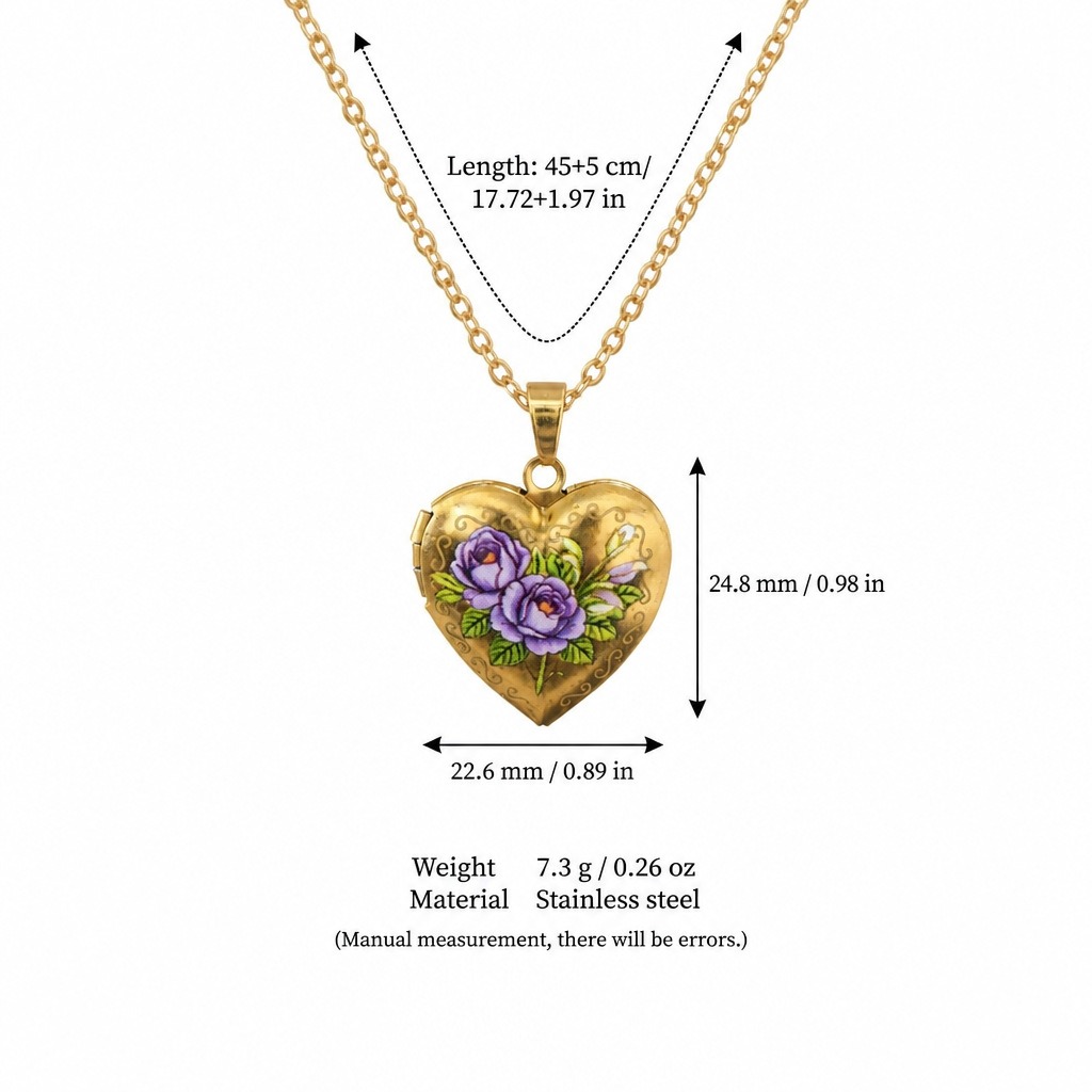 สร้อยคอจี้รูปหัวใจ สร้อยคอผู้ห - Birth Flower Necklace บทวิจารณ์และราคา
