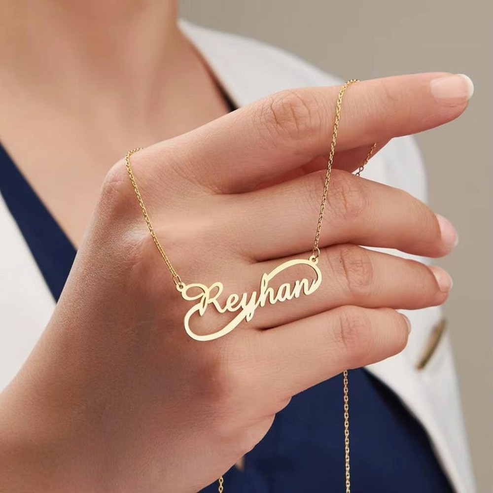 สร้อยคอชื่ออินฟินิตี้แบบกำหนดเ - Birth Flower Necklace บทวิจารณ์และราคา